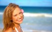 Fashion shot of beautiful woman on the beach in Hawaii